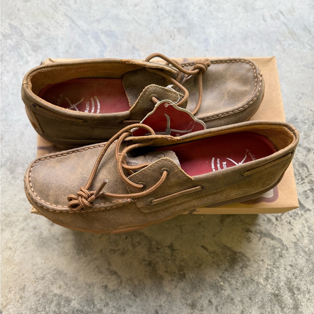 Twisted X Brown Loafers with Moccasin Stitching Size 9.5 - Picture 6 of 6